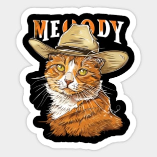 Cat Cowboy Whiskered Hero Sticker